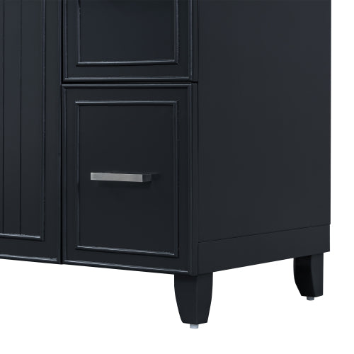 36  Bathroom Vanity Cabinet With Sink Top Combo Set , Black ,Single Sink,Shaker Cabinet With Soft Closing Door And 3 Drawers